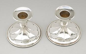 LJUSSTAKAR, 1 par, silver, 1968.