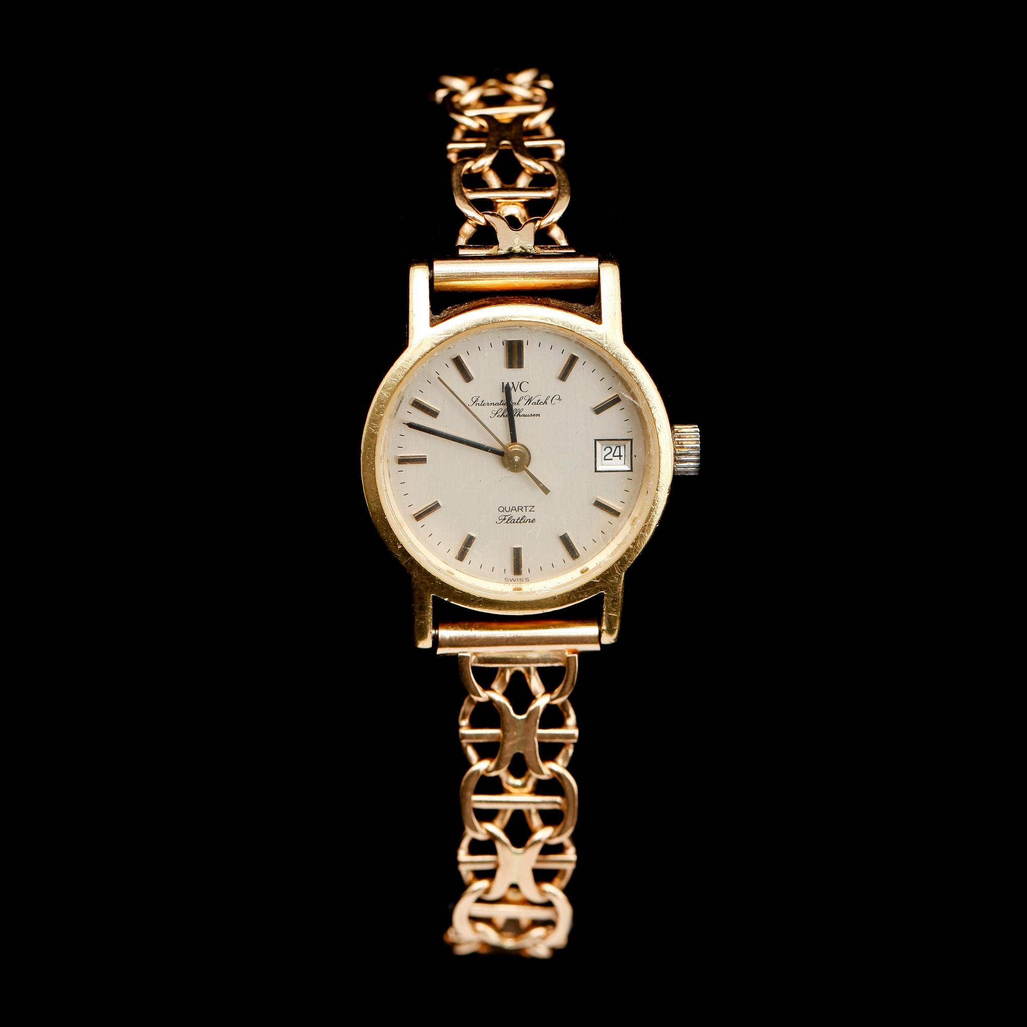 ARMBANDSUR, 18 k guld, IWC, International Watch Company Schaffhausen. Tot vikt 30 g.