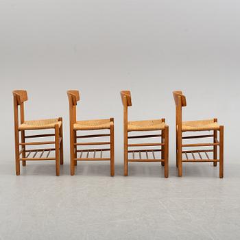 Four second half of the 20th century model 'J-39' chairs by Børge Mogensen, FDB Möbler, Denmark.