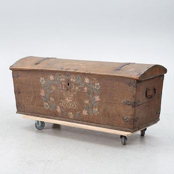 A swedish wooden chest, dated 1798.