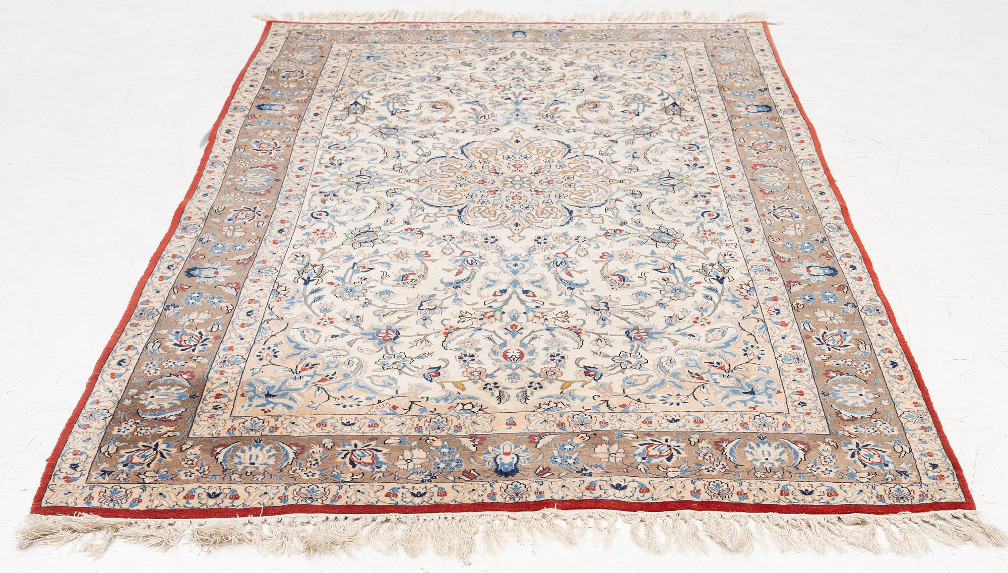 A semi antique Nain Tuteshk rug, Central Persia, c. 190 x 108 cm.