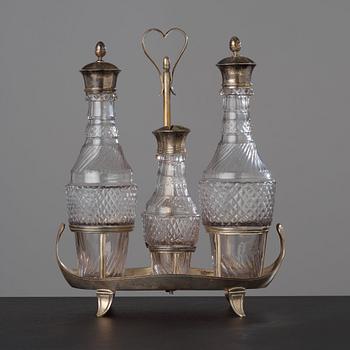 A late Gustavian cruet-set, early 19th century.