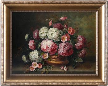 OKÄND KONSTNÄR, olja på pannå, signerad Franz Li?, 1900-talets första hälft.