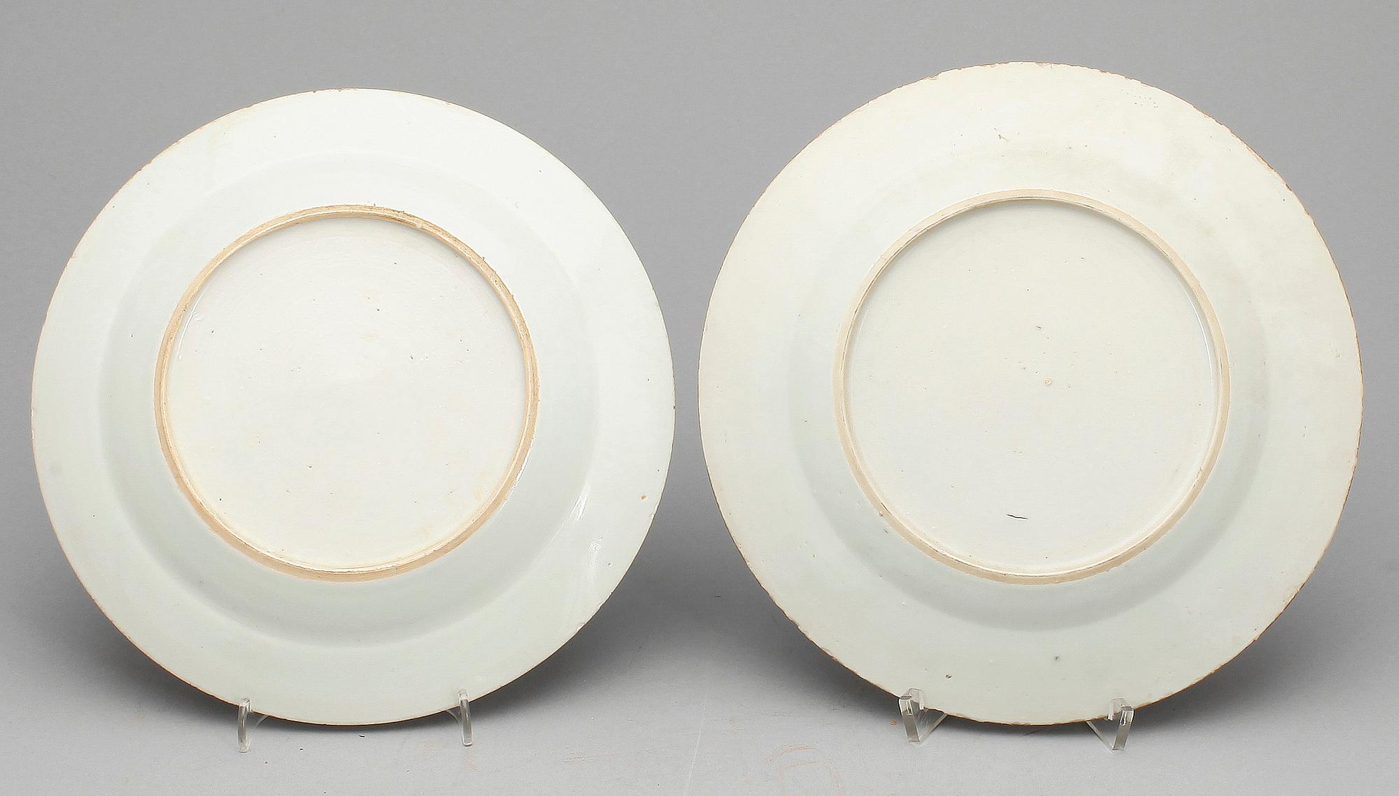 TALLRIKAR, 4 st, porslin, Kina, Qianlong (1736-95).