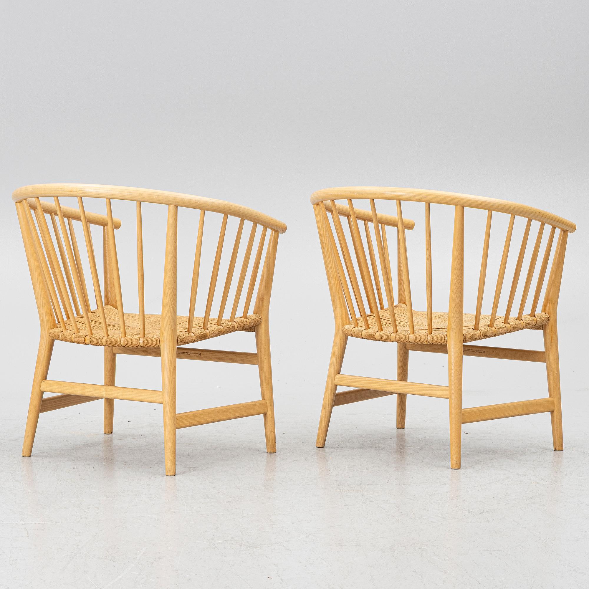 Hans J. Wegner, fåtöljer ett par, PP 112, PP Møbler, Danmark.