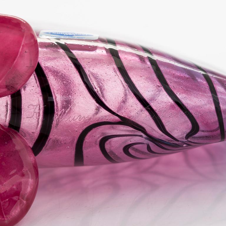 Kerttu Nurminen, a glass sculpture signed K. Nurminen, Nuutajärvi.