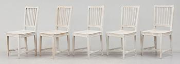 STOLAR, 5 st snarlika, allmoge, gustaviansk, sk. Leksand, 1800-tal.