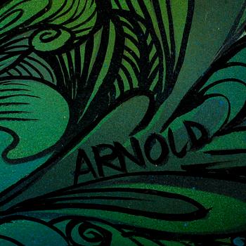 HANS ARNOLD, blandteknik, krita/airbrush, signerad.