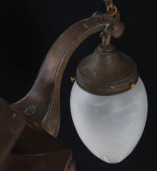 TAKLAMPA, mässing, trol Östereuropa, jugend, 1900-talets första del, h 95.