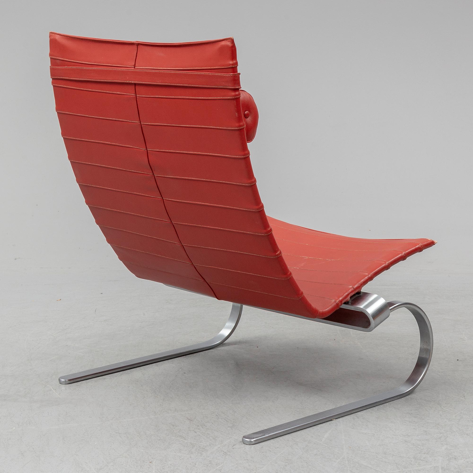 POUL KJAERHOLM, lounge chair, 'PK20', for Fritz Hansen 1986. Signed with label.