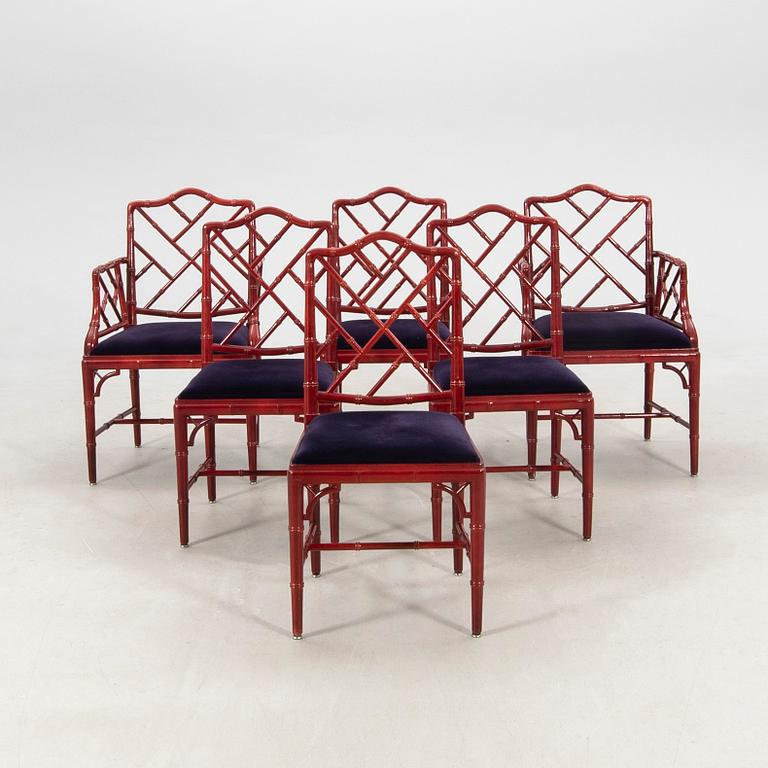 A seven-piece dining suite by Miranda of Sweden, second half of the 20th century.