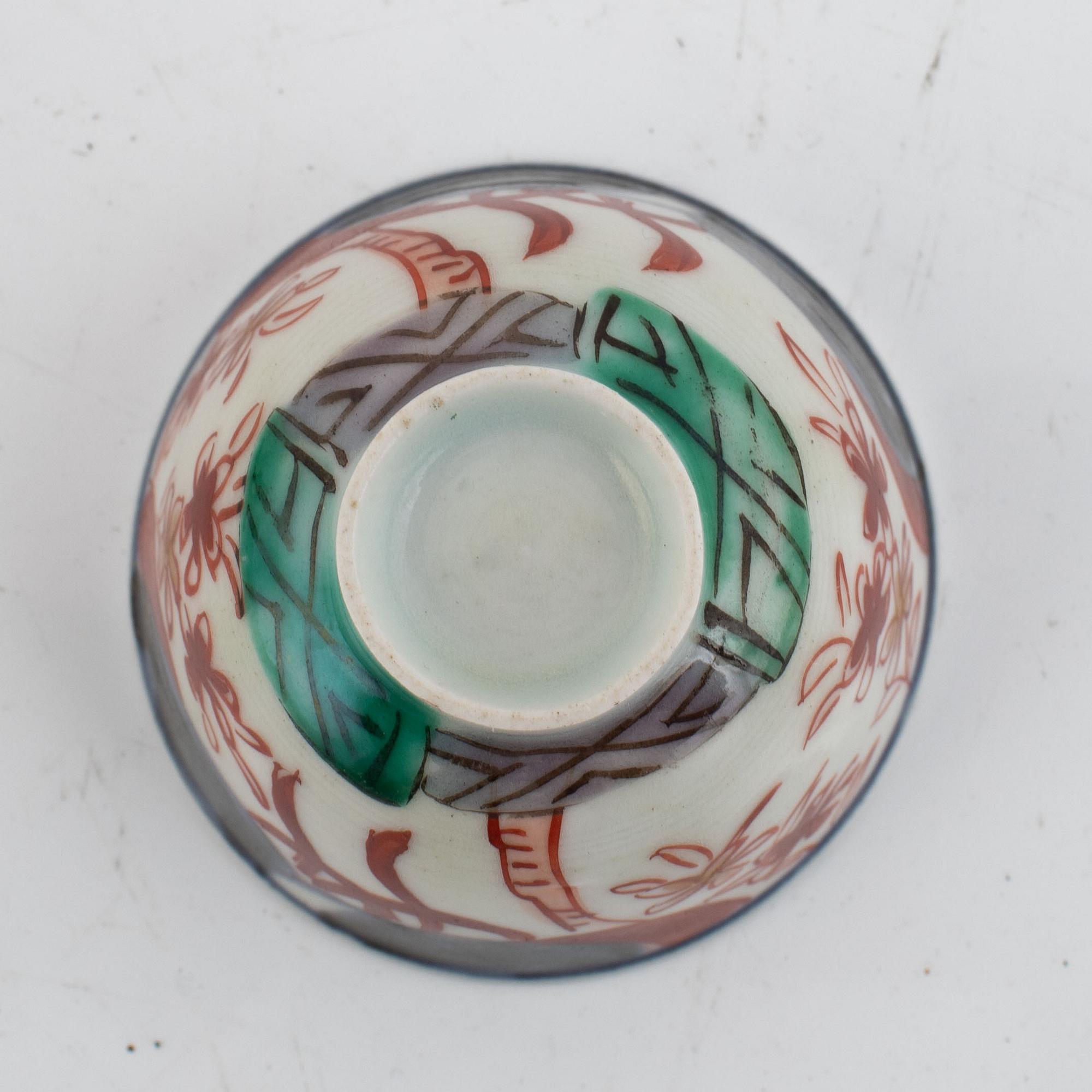 Kopp med fat, porslin, Japan, Edo, 1700/1800-tal.