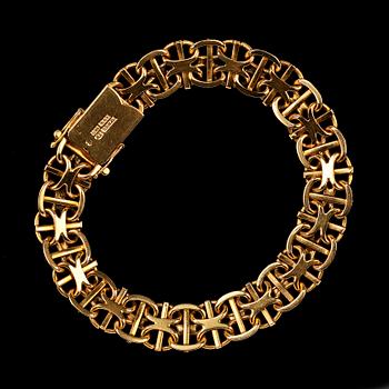 ARMBAND, 18k guld, K & E Carlsson, Göteborg, 1962.