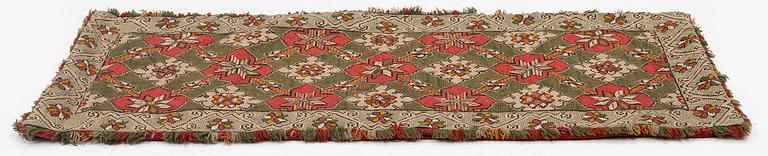 Åkdyna, korsstygnsbroderad, 105 x 45 cm, sannolikt Wemmenhögs härad, Sydvästra Skåne, daterad 1831.