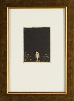 John Bauer, lithograph, from: "Troll", 1915. Signed J B in the print.