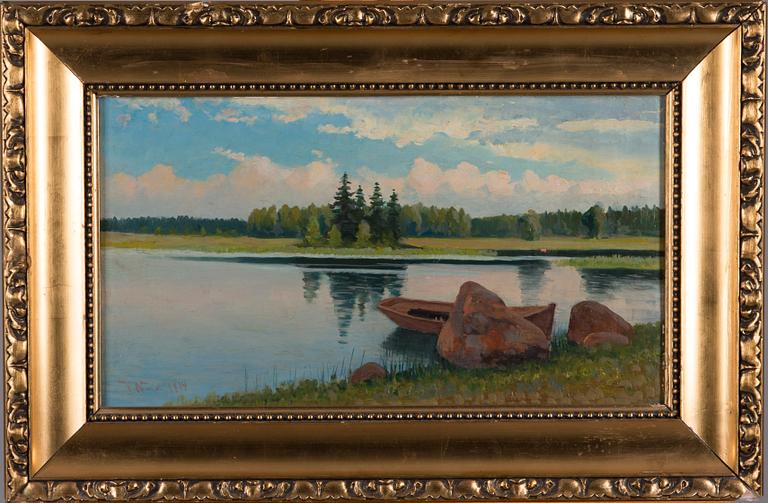 VIKTOR NIKKANEN, olja på duk, signerad och daterad 1914.