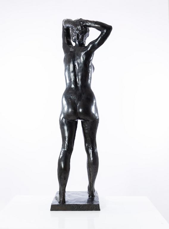 Gudmar Olovson, sculpture. Signed. Numbered. Foundry mark. Bronze, height 132 cm, length 40 cm.