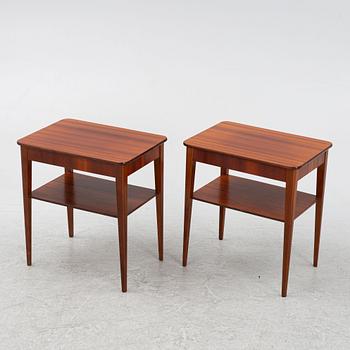 Sängbord, ett par, Björkås Möbelfabrik, Nässjö, 1950/60-tal.