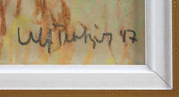 ULF TROTZIG, pastell, sign o dat -47.