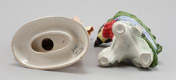FIGURINER, 2 st, porslin, Goebel, omkring 1900-talets mitt respektive 1900-talets andra hälft.