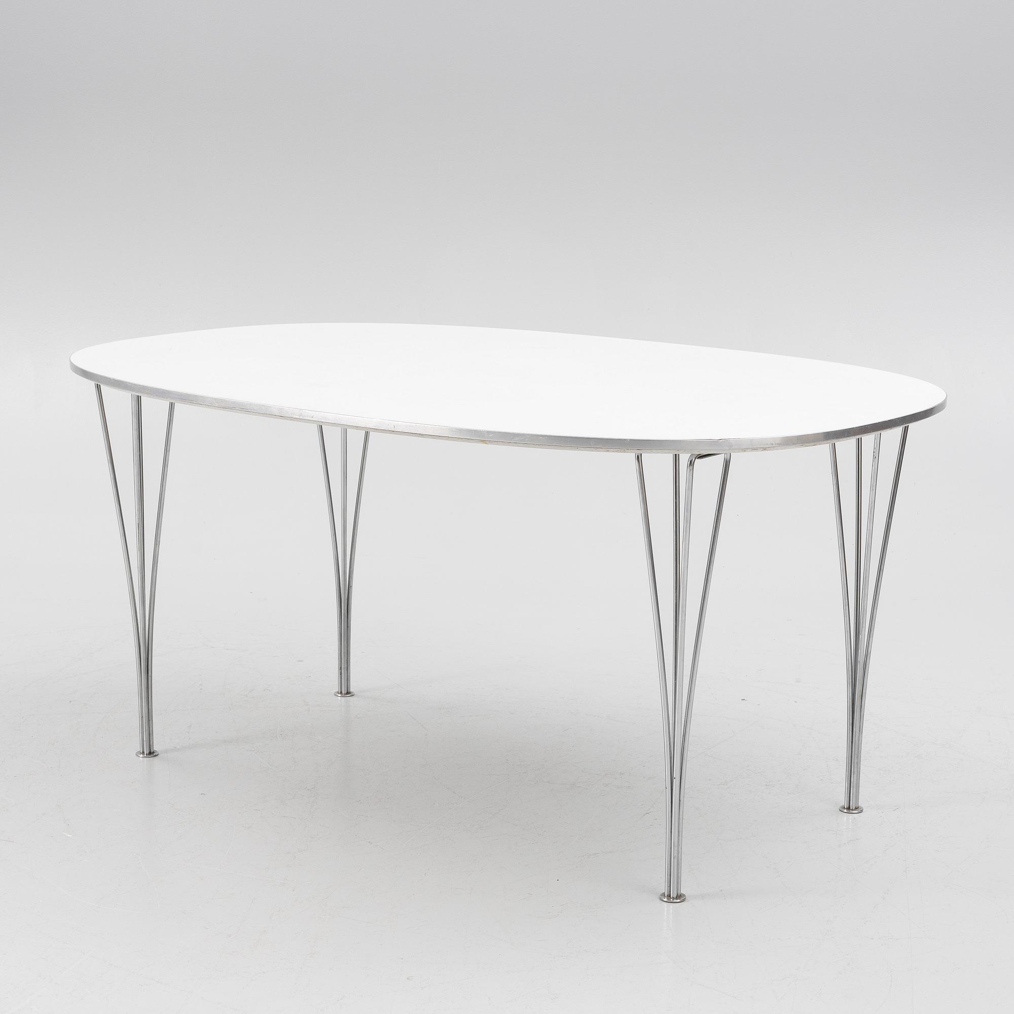 Bruno Mathsson & Piet Hein, matbord, "Superellips", Fritz Hansen, 1983.