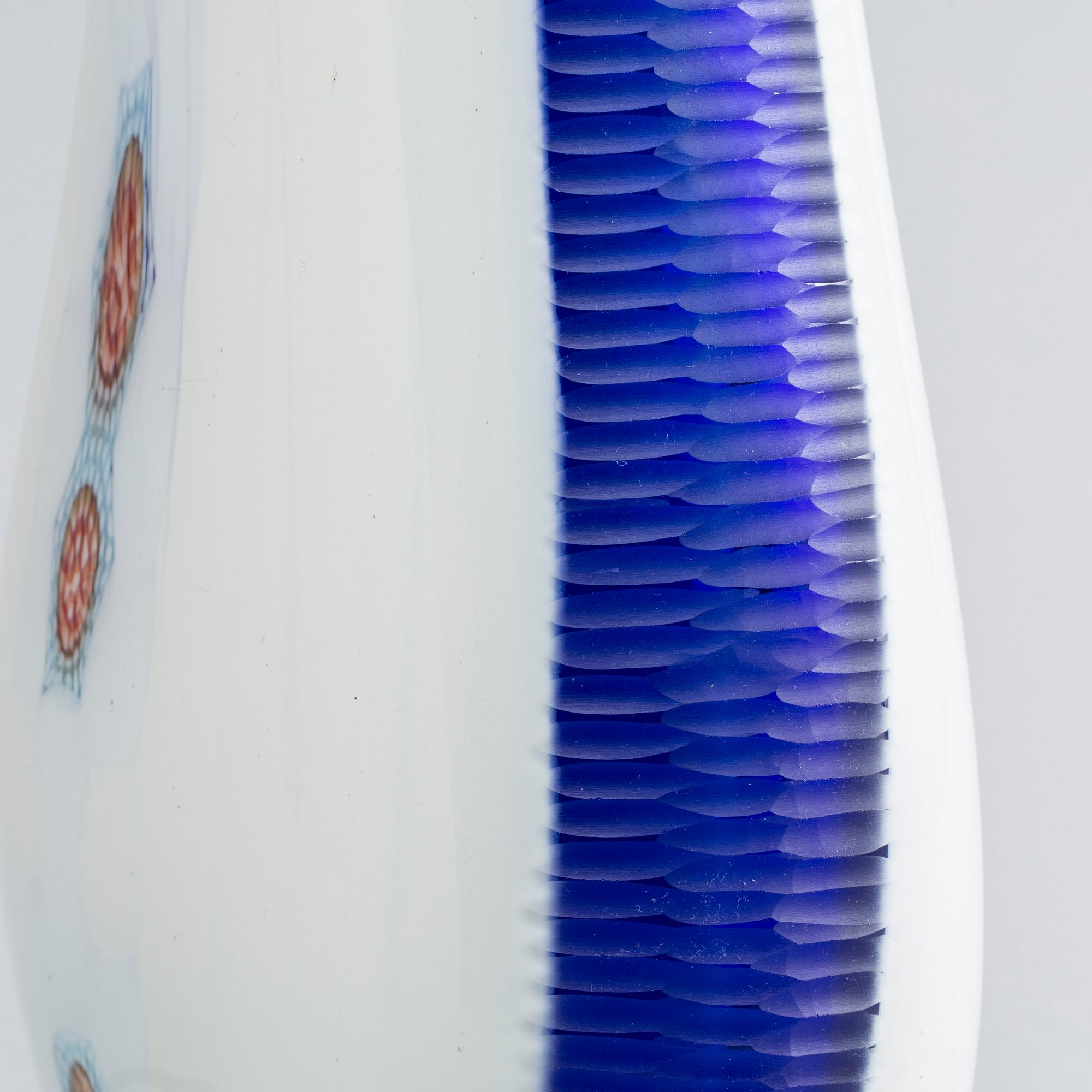 A VITTORIO FERRO MURRINE GLASS VASE FOR FRATELLI PAGNIN, 1990-2000.