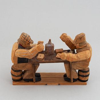 Oidentifierad konstnär, träskulptur, signerad och daterad 1920.