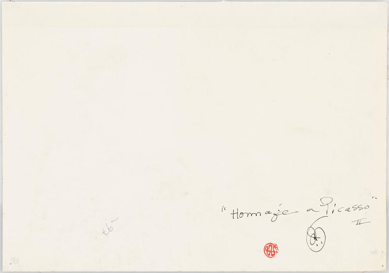 ULF RAHMBERG, Ink wash, signed with monogram verso.