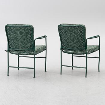 Josef Frank, a pair of model 591 steel tube armchairs, Firma Svenskt Tenn, Sweden.