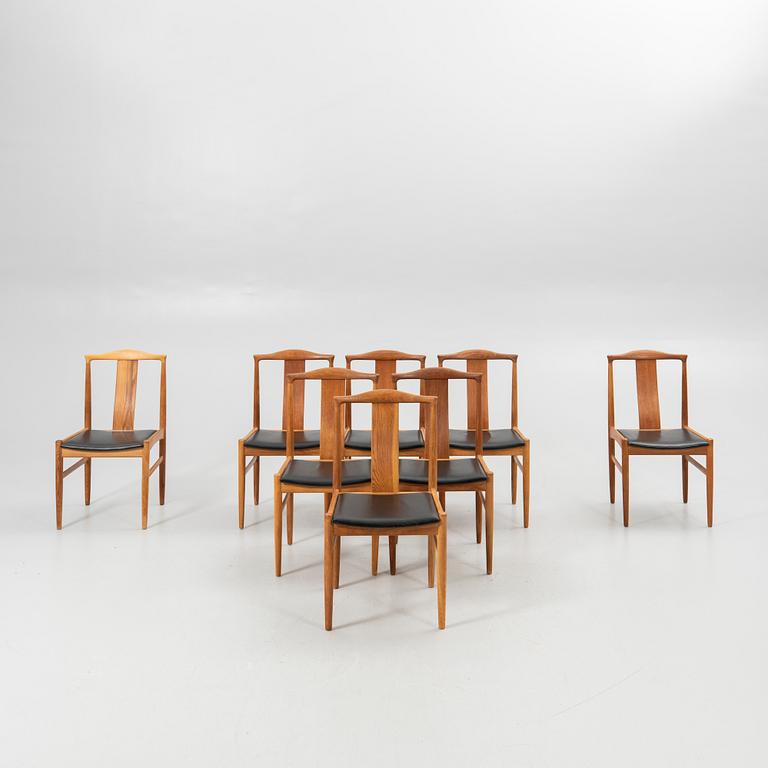 Jan Ekselius, chairs, 8 pcs, JOC Möbler, Vetlanda, second half of the 20th century.