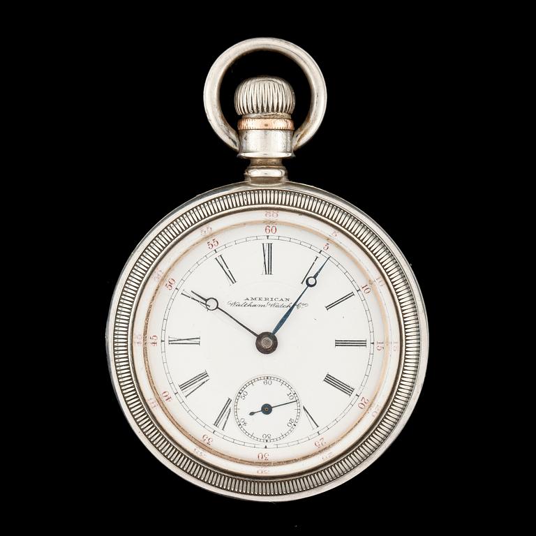 FICKUR, herr, silver, Waltham watch Co, omkring 1900.