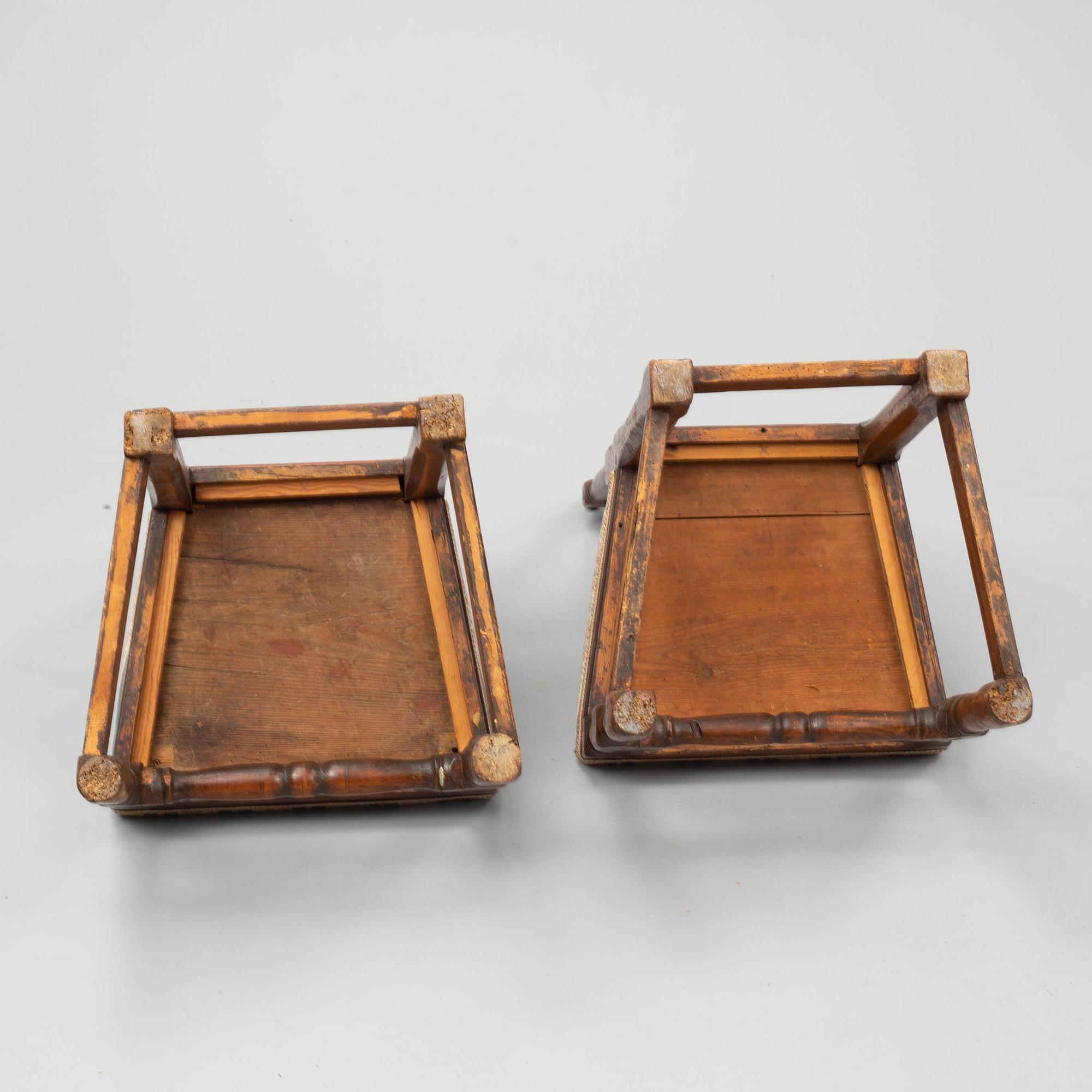 Four 18th century chairs.