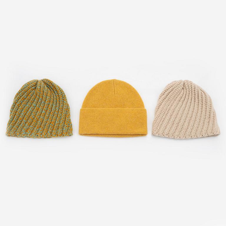 ACNE, three wool hats.