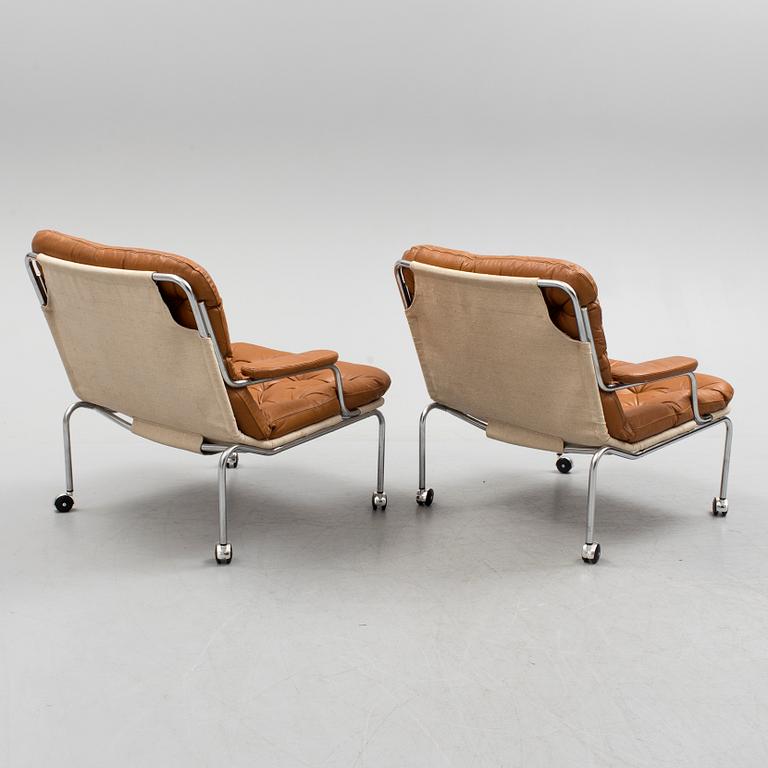 FÅTÖLJER, ett par, 1960/70-tal.