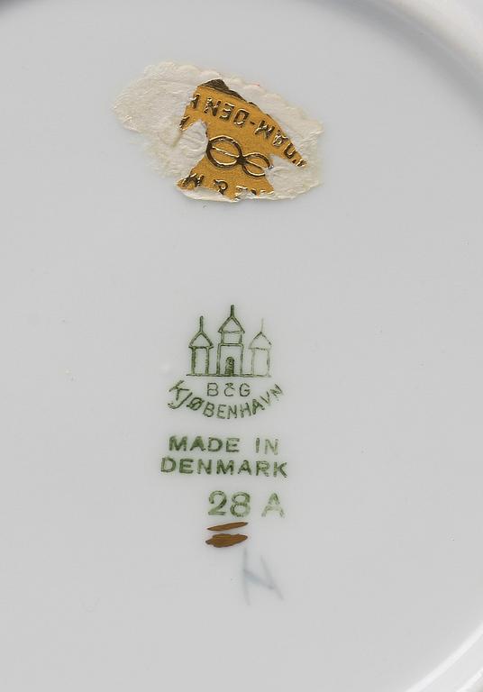 KAFFESERVIS, 18 delar, porslin, Bing & Gröndahl/Royal Copenhagen, "Måsen".