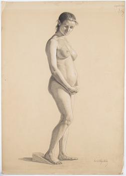 Eight signed and dated drawings by Robert Thegerström.