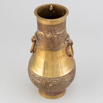 A Korean brass vase, 20th Century.
