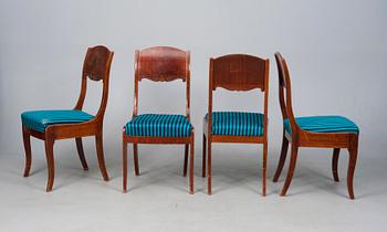 SOFFMÖBLEMANG, 6 delar, biedermeier/biedermeierstil, mahognyfanerad, Ryssland 1800-tal samt 1900-talets början.