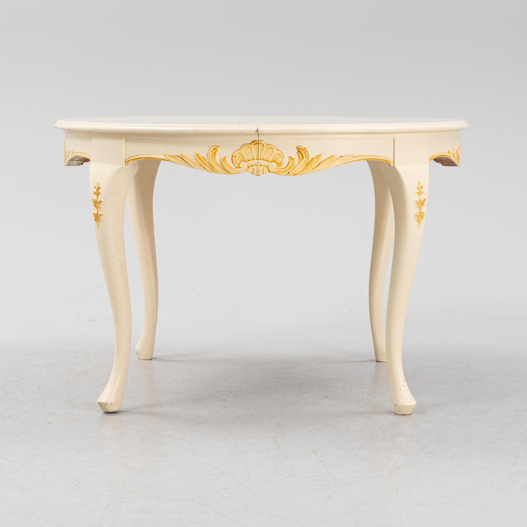 A Rococo style dining table, second half of the 20th Century.