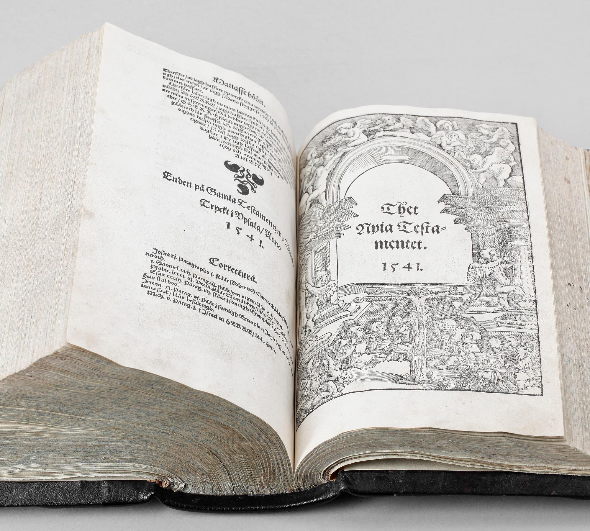 GUSTAV VASAS BIBEL, "Biblia, thet är, all then Helga scrifft på swenska...", Uppsala 1540-41.