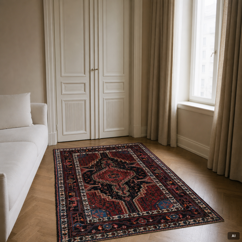 Carpet, Tukhestan, approx. 215 x 133 cm.