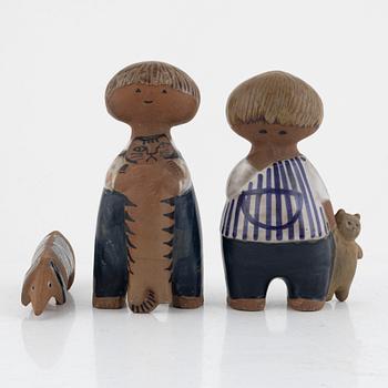 Lisa Larson, a set of three stoneware figurines, Gustavsberg.