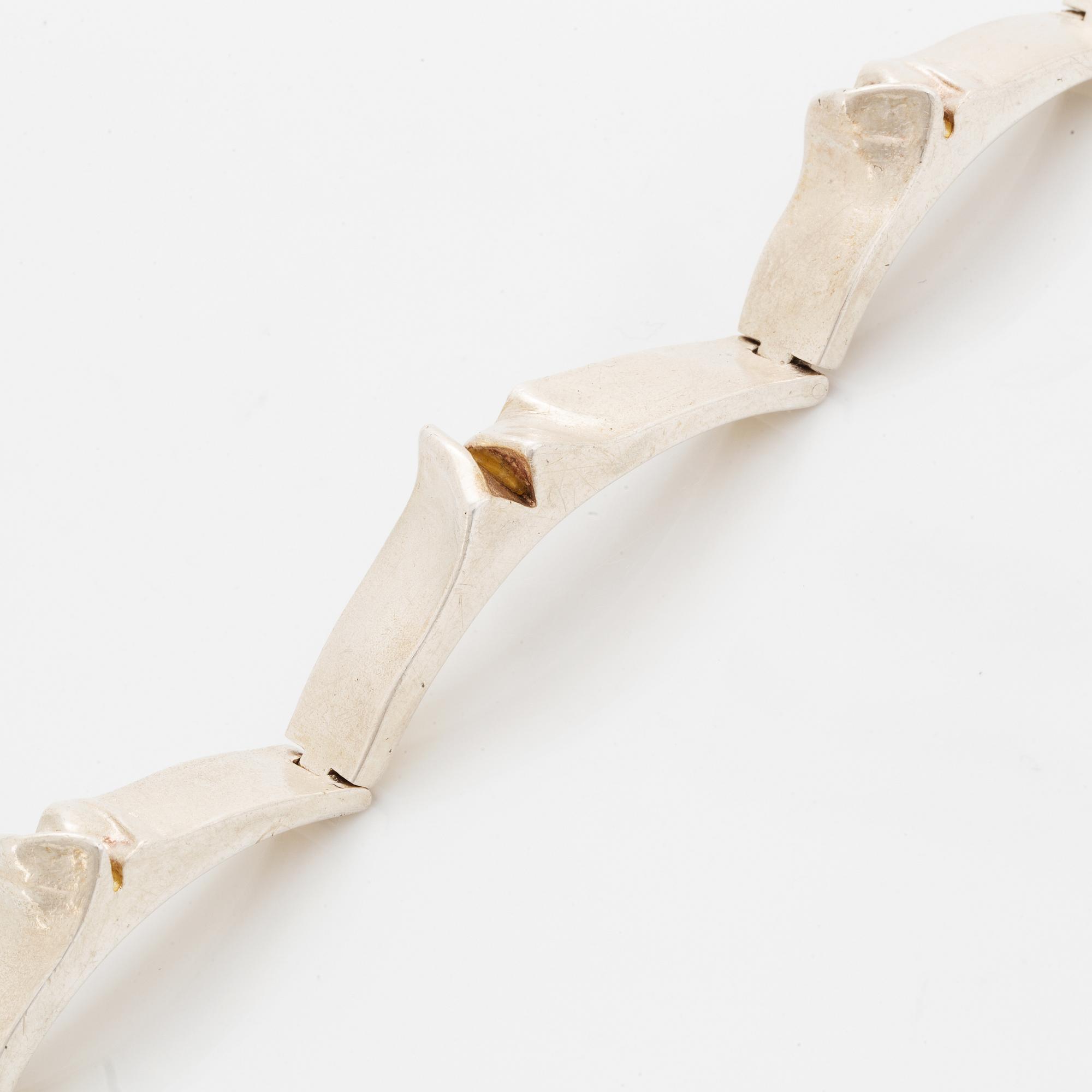 Björn Weckström, armband, "Ceres" sterling silver, Lapponia, Helsingfors 1970.