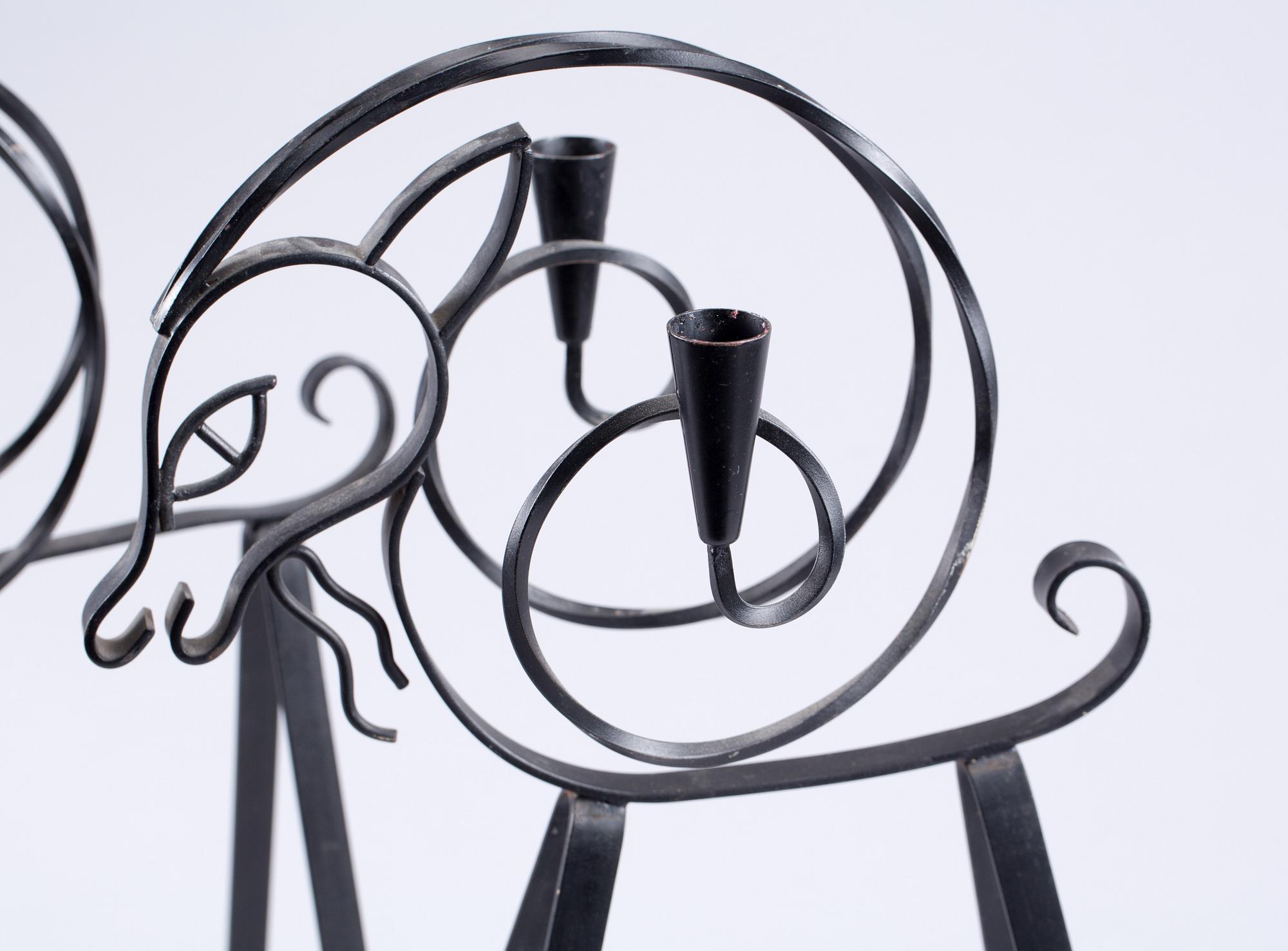 LJUSSTAKAR, ett par. Gunnar Ander, Ystad Metall.