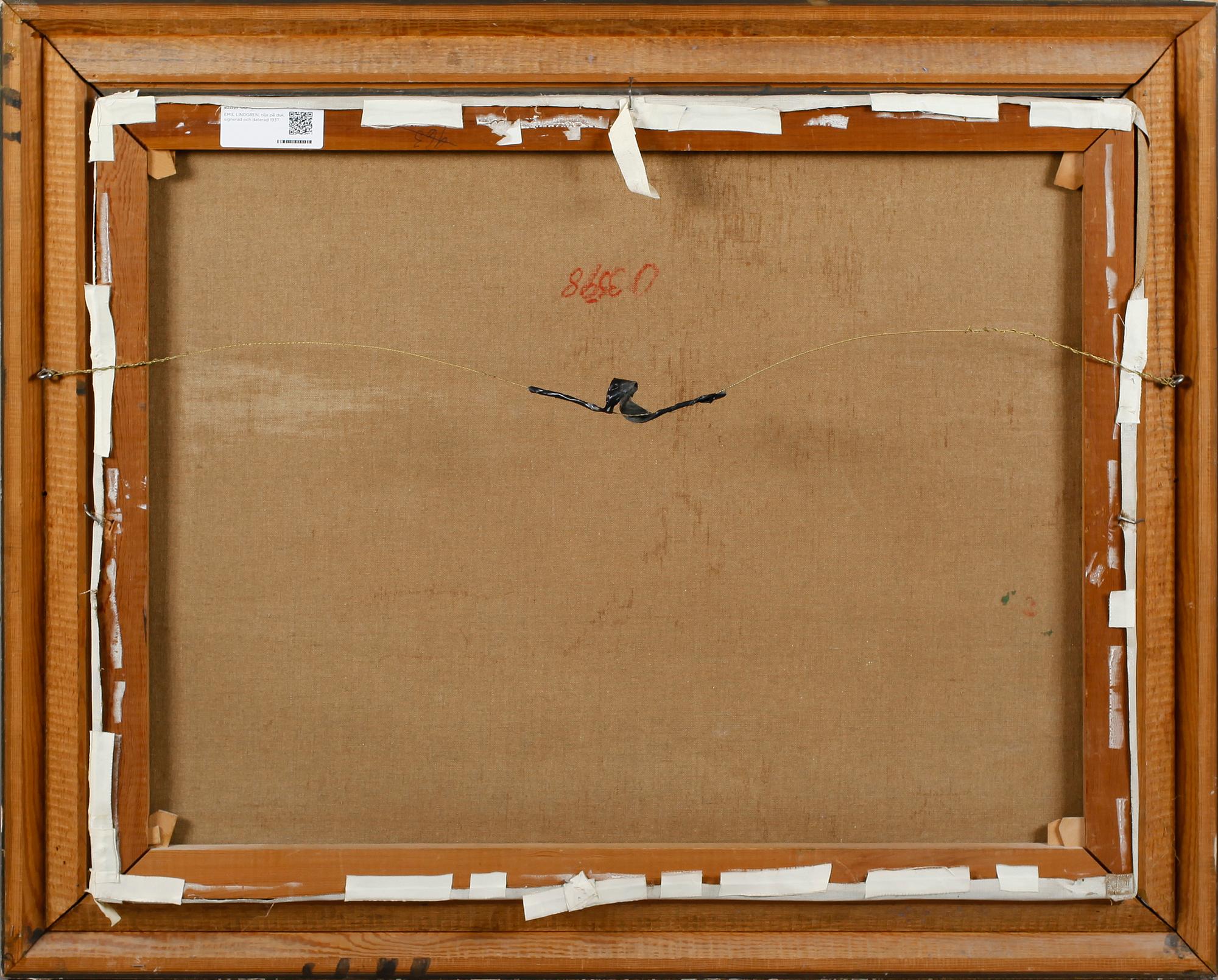 EMIL LINDGREN, olja på duk, signerad och daterad 1937.