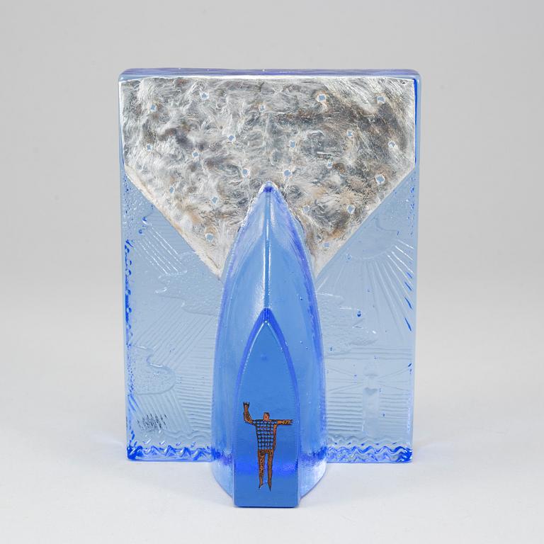 BERTIL VALLIEN, skulptur, glas. Signerad. Kosta Boda.