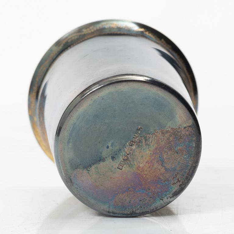 Six small silver cups, AB Sam Pettersson, Linköping, Sweden, 1946.