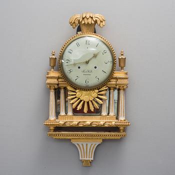 VÄGGPENDYL, Jacob Kock, Stockholm, delvis Gustaviansk, 1700-tal.