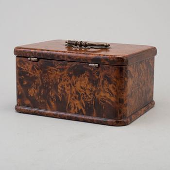 JACOB SIÖLIN, a burr alder veneered box from Köping, signed and numbered 506.