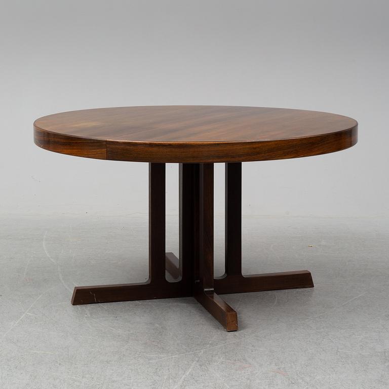 A 1960's Danish rosewood dining table.